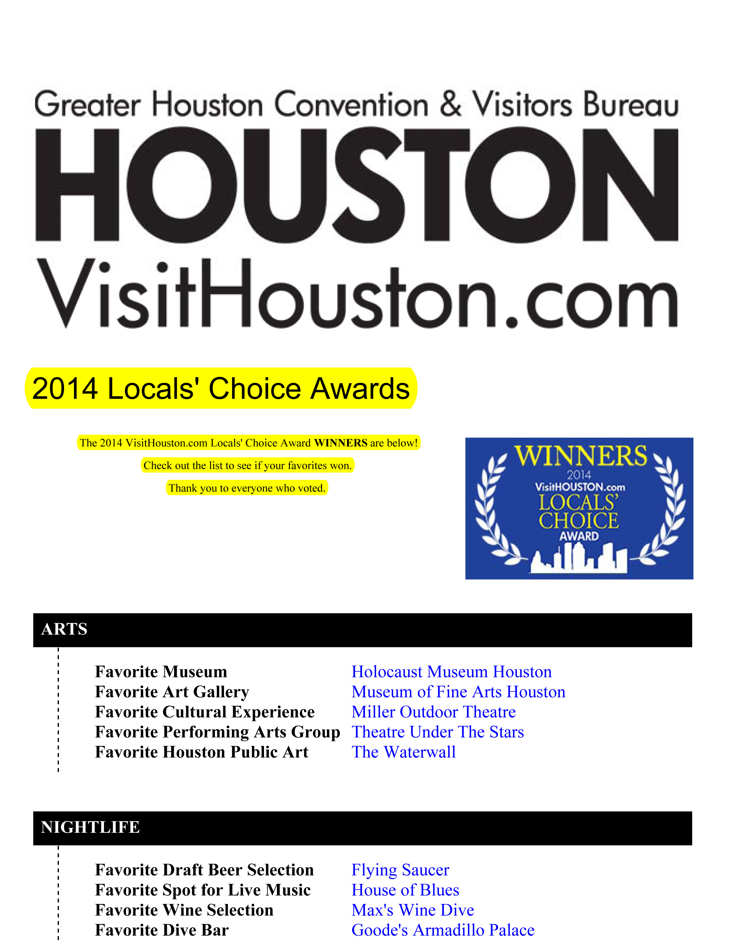 Greater Houston Convention & Visitors Bureau