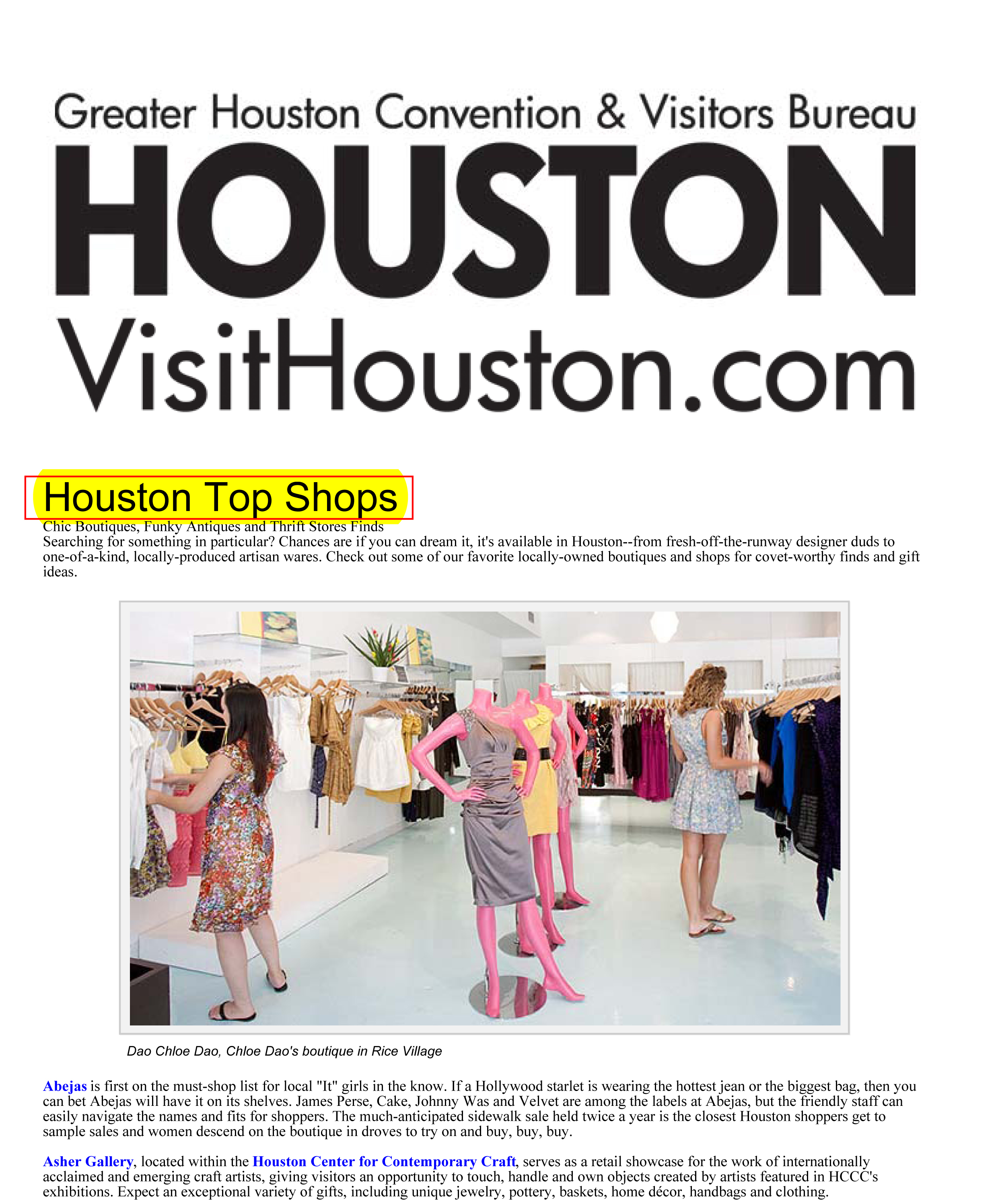 Greater Houston Convention & Visitors Bureau